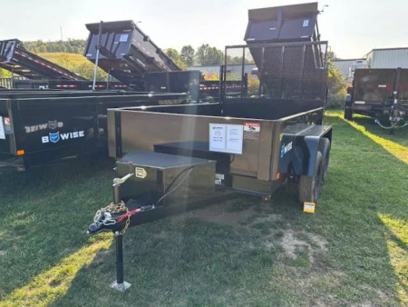 New 2026 BWISE DTR610LP-7 Dump Trailer * 6X10 7K * LOW PROFILE * LANDSCAPE GATE *