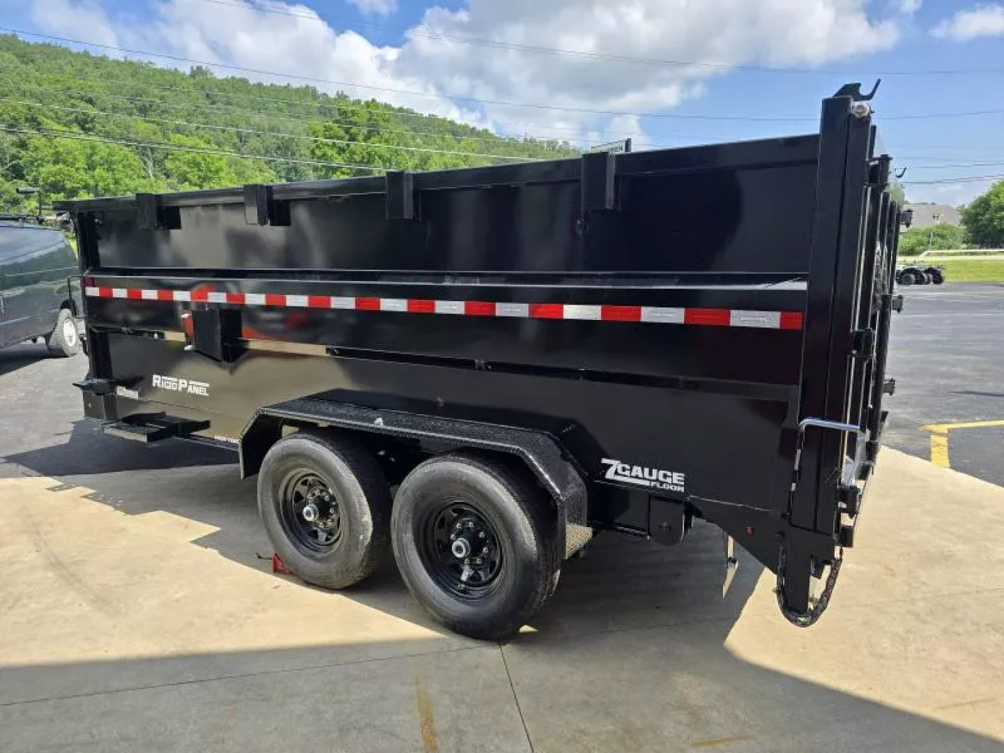New 2026 Sure-Trac STBTL48214-BP-154 Dump Trailer * 7x14 15.4K * LOW PROFILE * TELESCOPIC * 4FT SIDES *