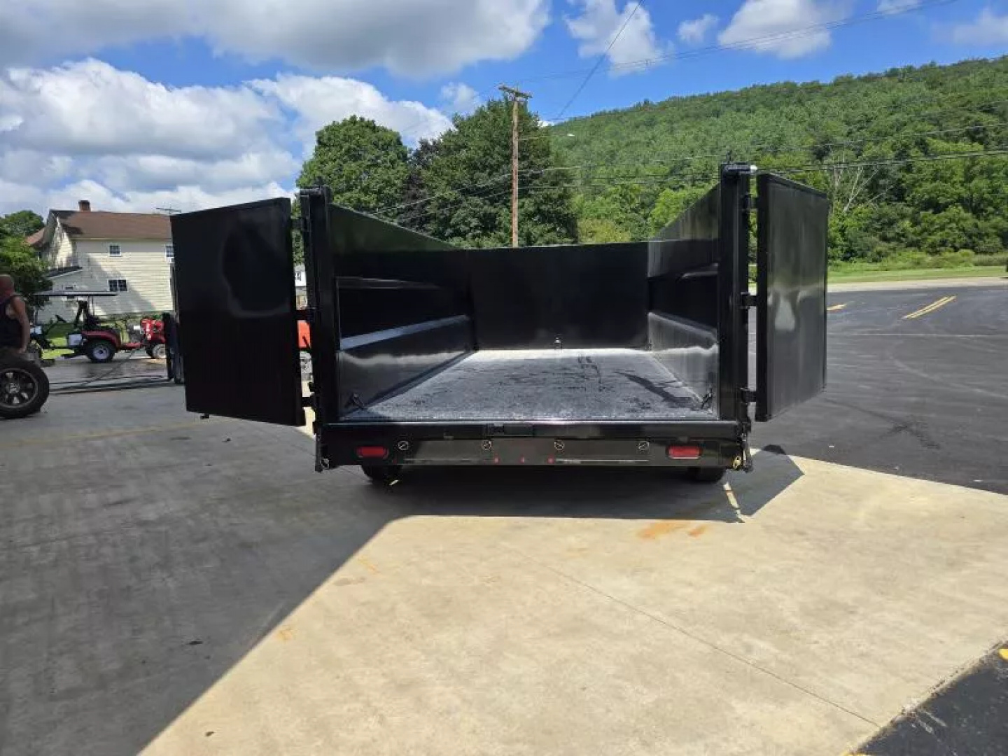 New 2026 Sure-Trac STBTL48214-BP-154 Dump Trailer * 7x14 15.4K * LOW PROFILE * TELESCOPIC * 4FT SIDES *