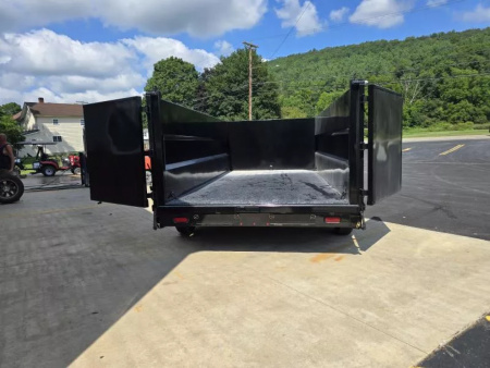 New 2026 Sure-Trac STBTL48214-BP-154 Dump Trailer * 7x14 15.4K * LOW PROFILE * TELESCOPIC * 4FT SIDES *