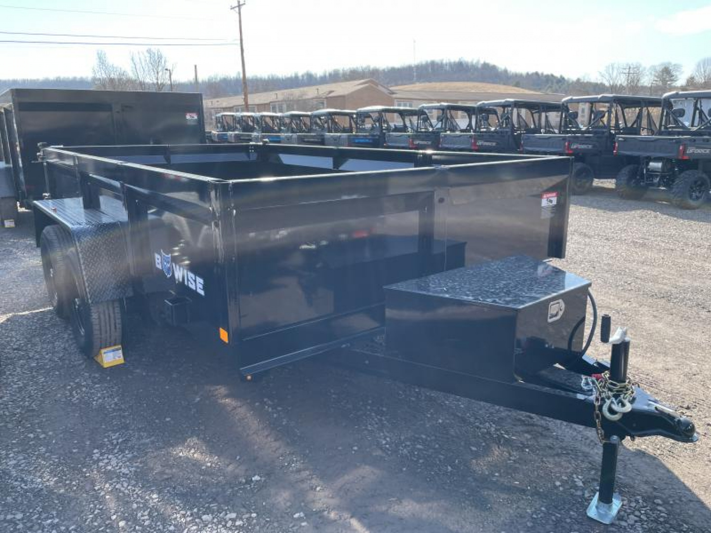 New 2025 BWISE DT712LP-LE-10 Dump Trailer * 7X12 10K * LOW PROFILE * COMBO GATE * RAMPS *