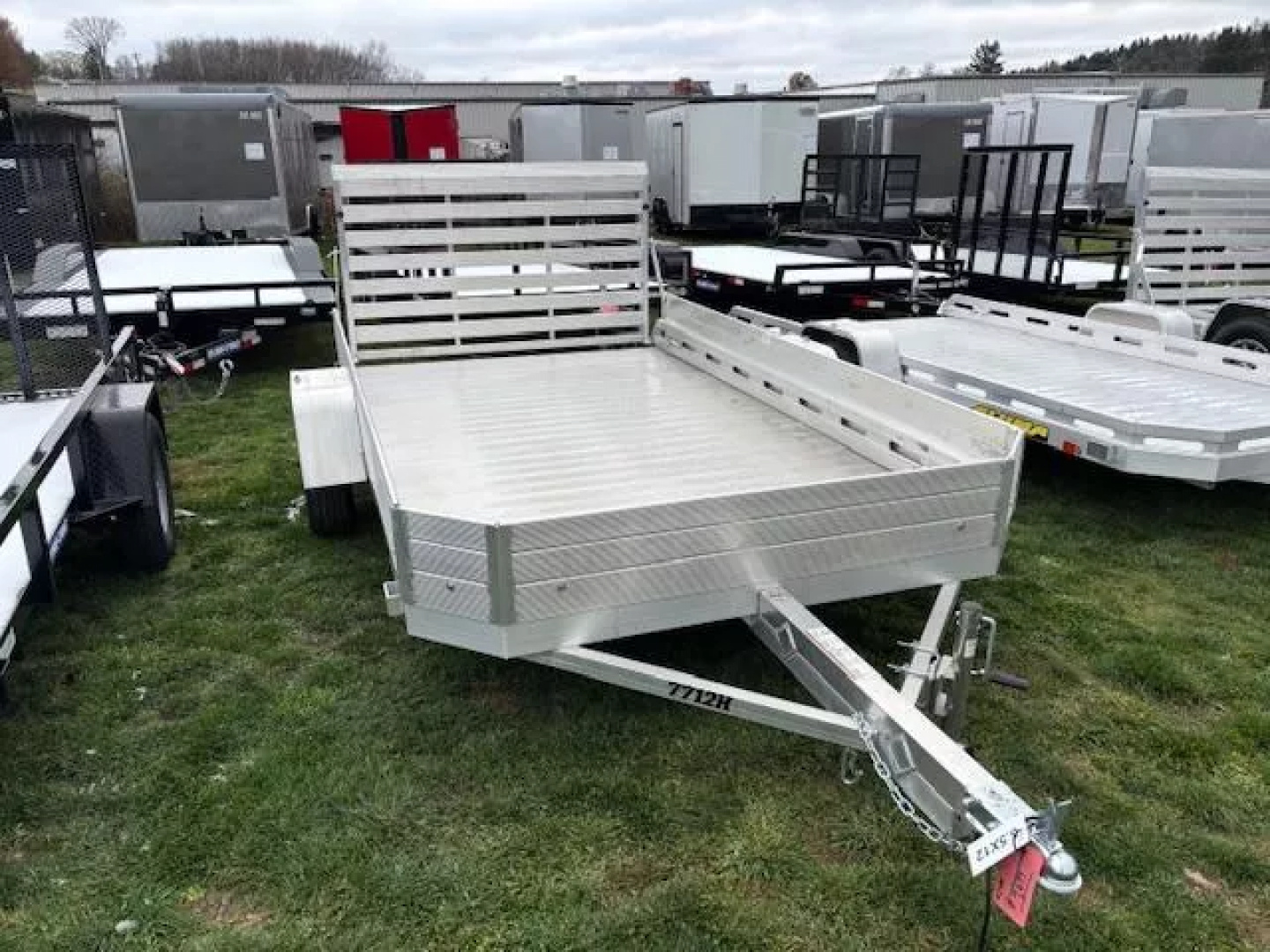 New 2025 Aluma 7712H-S-TG Utility Trailer 6.5X12 3K * 12" SOLID SIDES * 4 TIE DOWN LOOPS * SWIVEL TONGUE JACK *