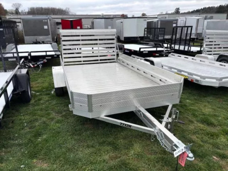 New 2025 Aluma 7712H-S-TG Utility Trailer 6.5X12 3K * 12" SOLID SIDES * 4 TIE DOWN LOOPS * SWIVEL TONGUE JACK *