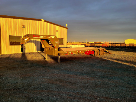 New 2026 Buckshot 102"X34' Gooseneck Hydraulic Dovetail Trailer