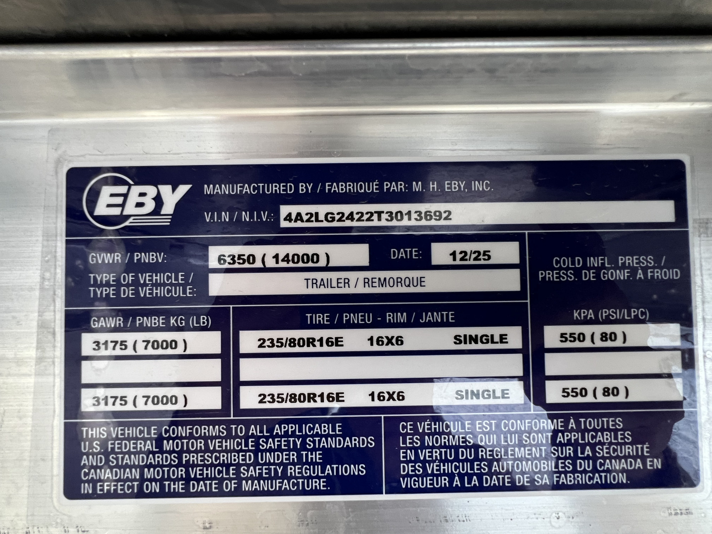 New 2026 EBY Maverick Stock Trailer