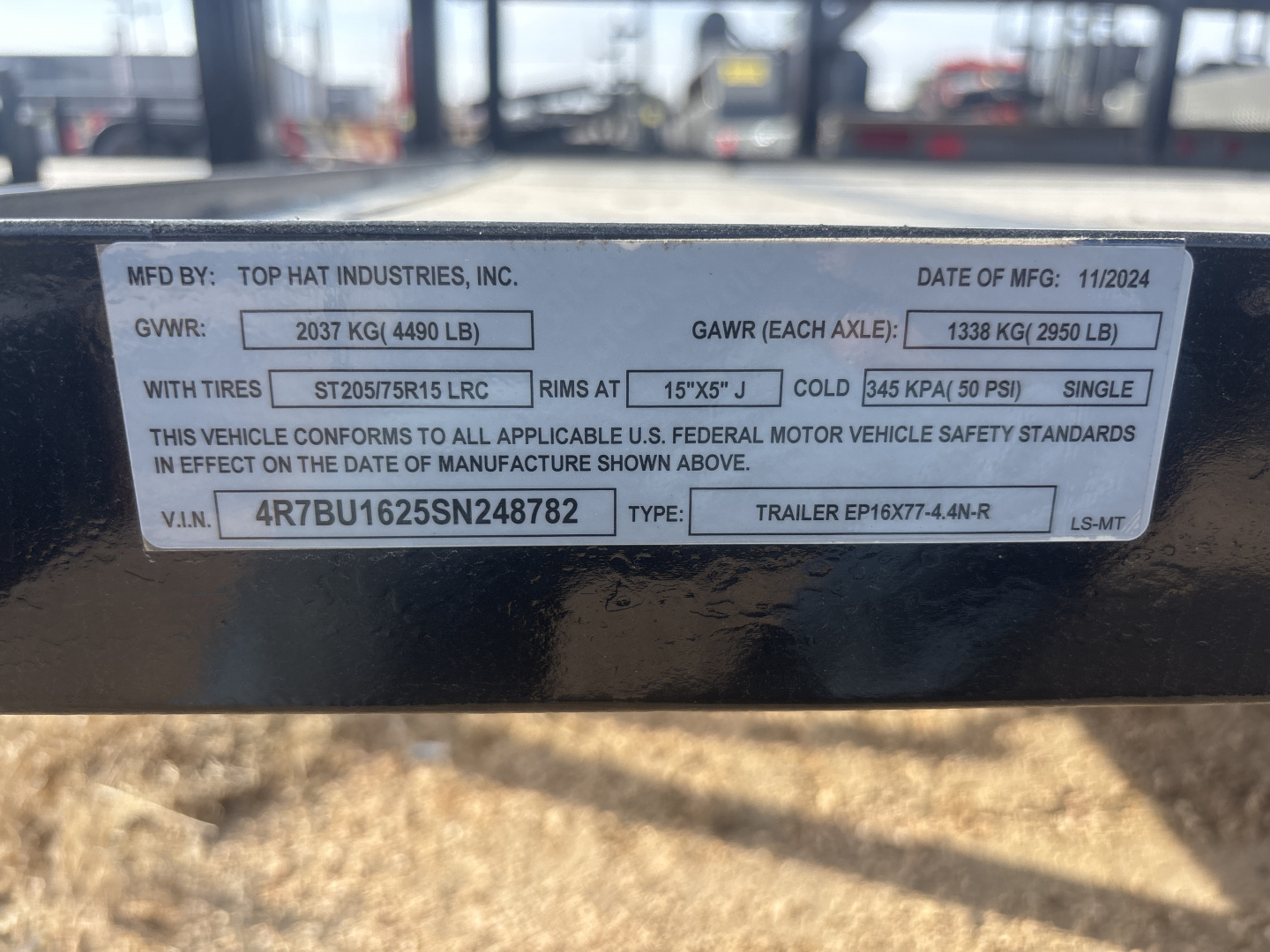 New 2025 Top Hat EP Utility Trailer