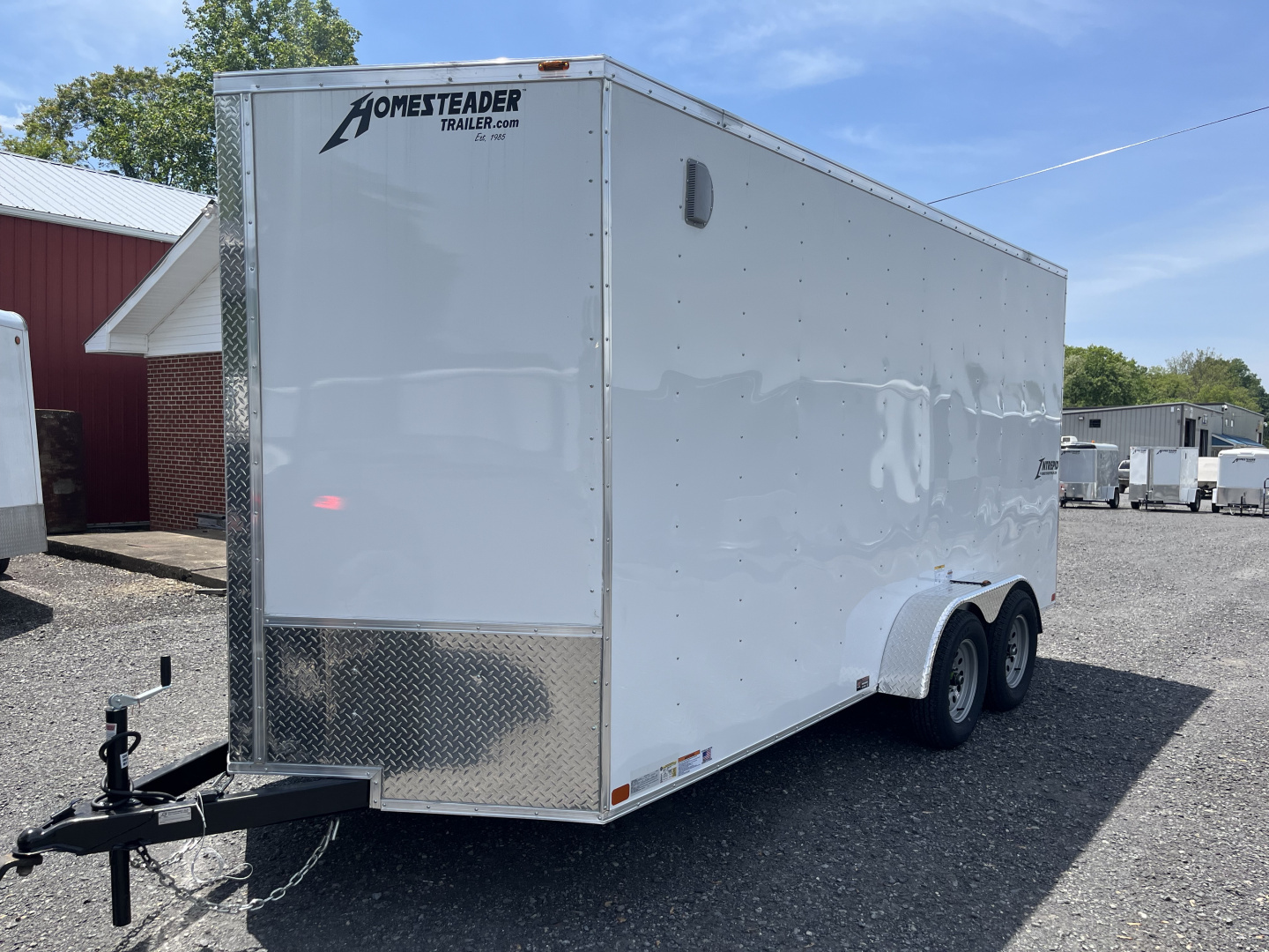 New 2025 Homesteader 7x16IT V-Nose - 7' Interior - WHITE - Ramp Door