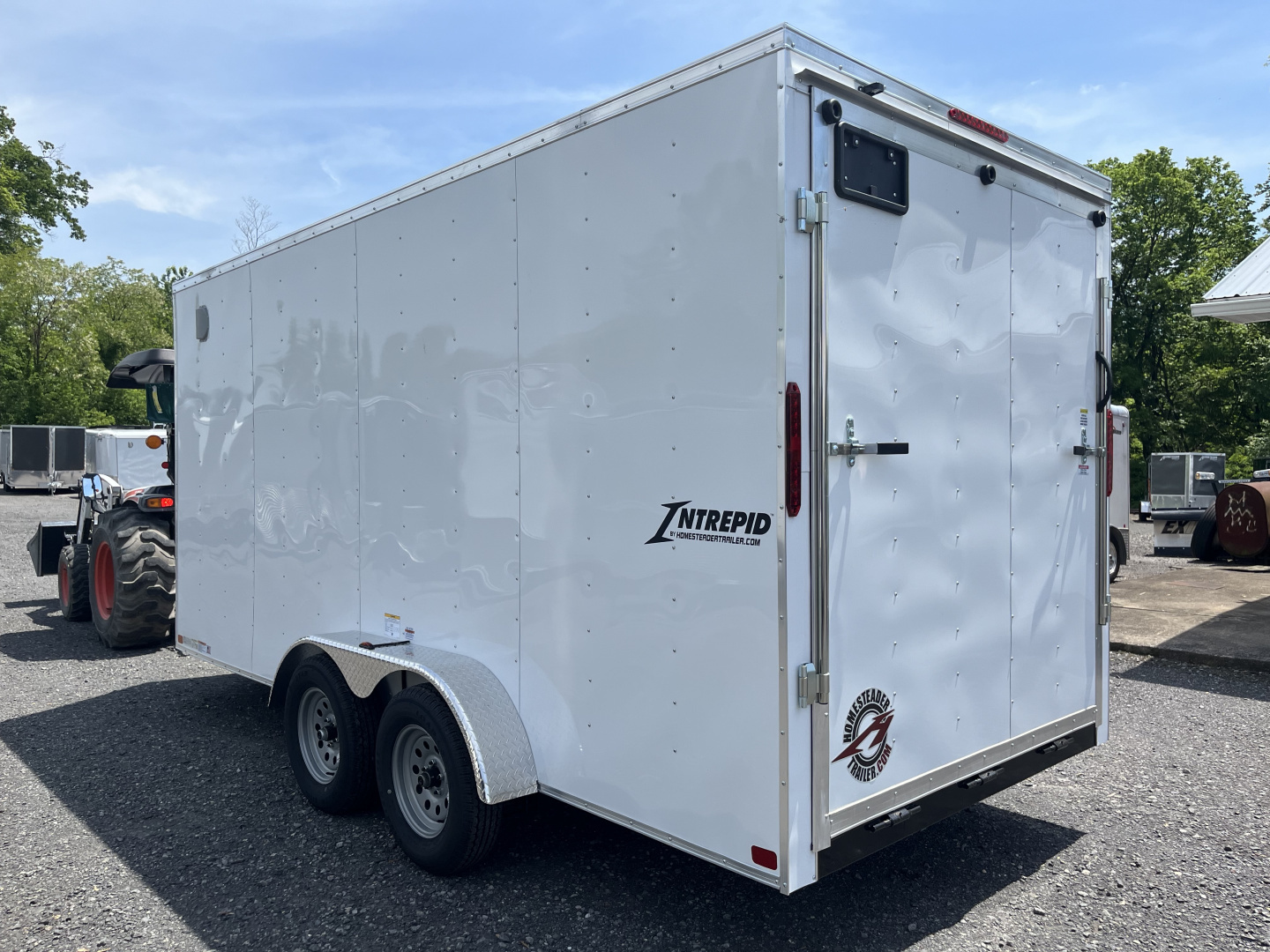 New 2025 Homesteader 7x16IT V-Nose - 7' Interior - WHITE - Ramp Door