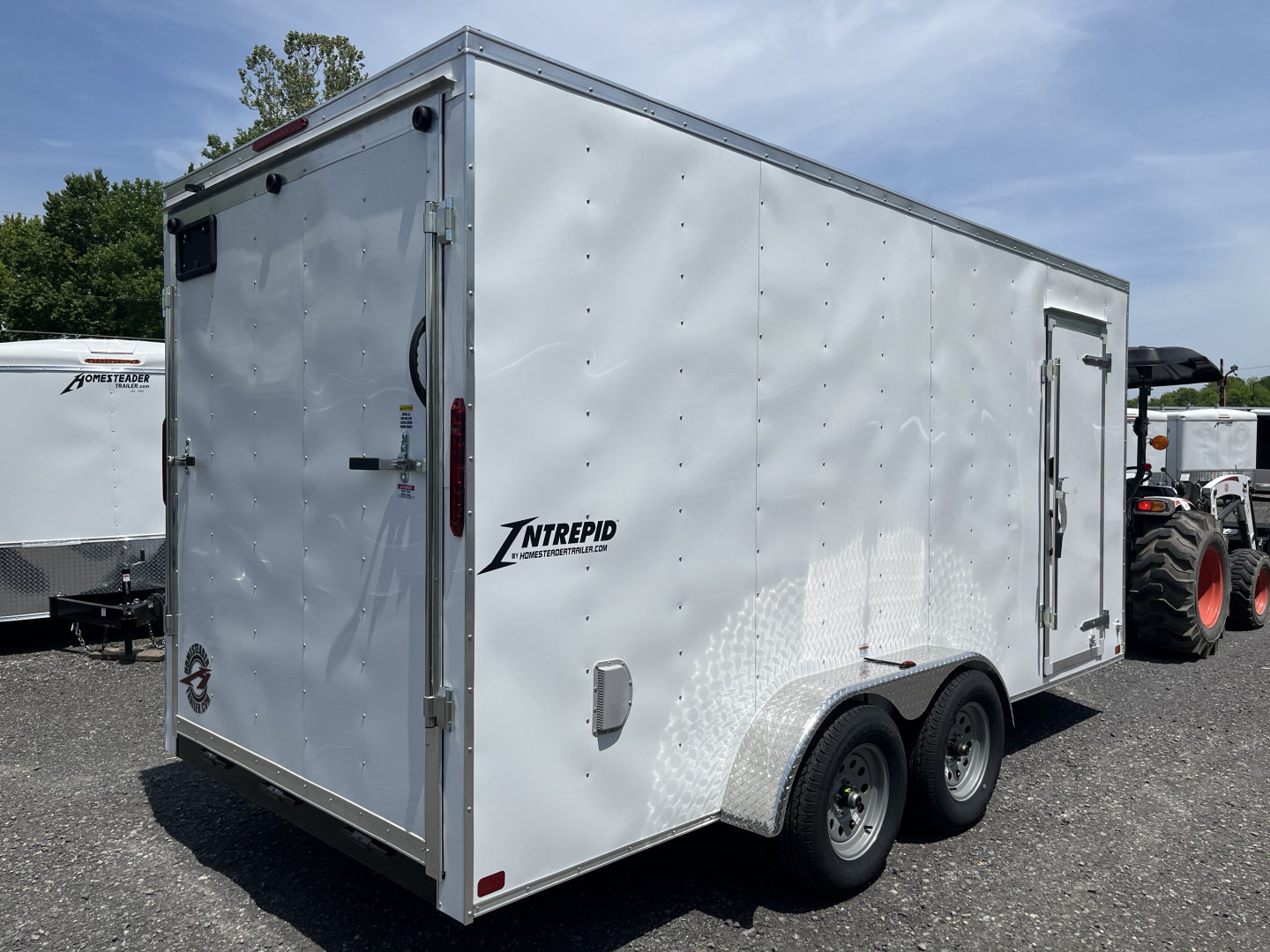 New 2025 Homesteader 7x16IT V-Nose - 7' Interior - WHITE - Ramp Door