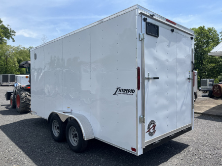 New 2025 Homesteader 7x16IT V-Nose - 7' Interior - WHITE - Ramp Door