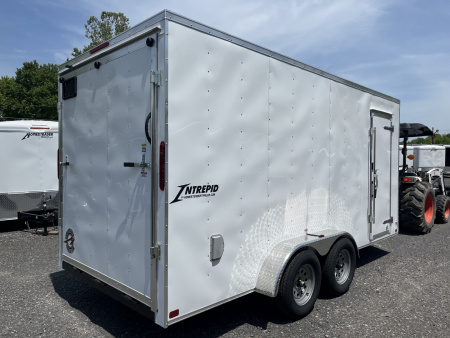 New 2025 Homesteader 7x16IT V-Nose - 7' Interior - WHITE - Ramp Door