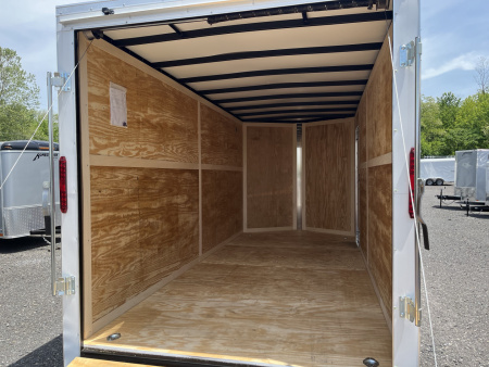 New 2025 Homesteader 7x16IT V-Nose - 7' Interior - WHITE - Ramp Door