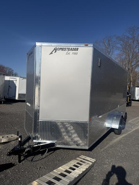 New 2026 Homesteader 7x16IT V-Nose - 7' Interior - SILVER - OHV PKG. ATV/UTV TRAILER