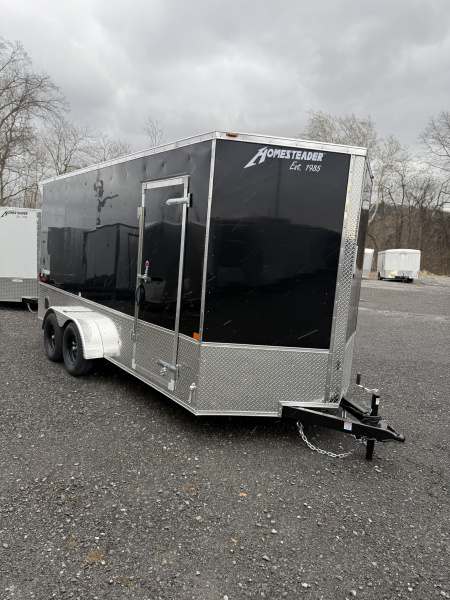 New 2026 Homesteader 7x16IT V-Nose - 7' Interior - BLACK - OHV PKG.