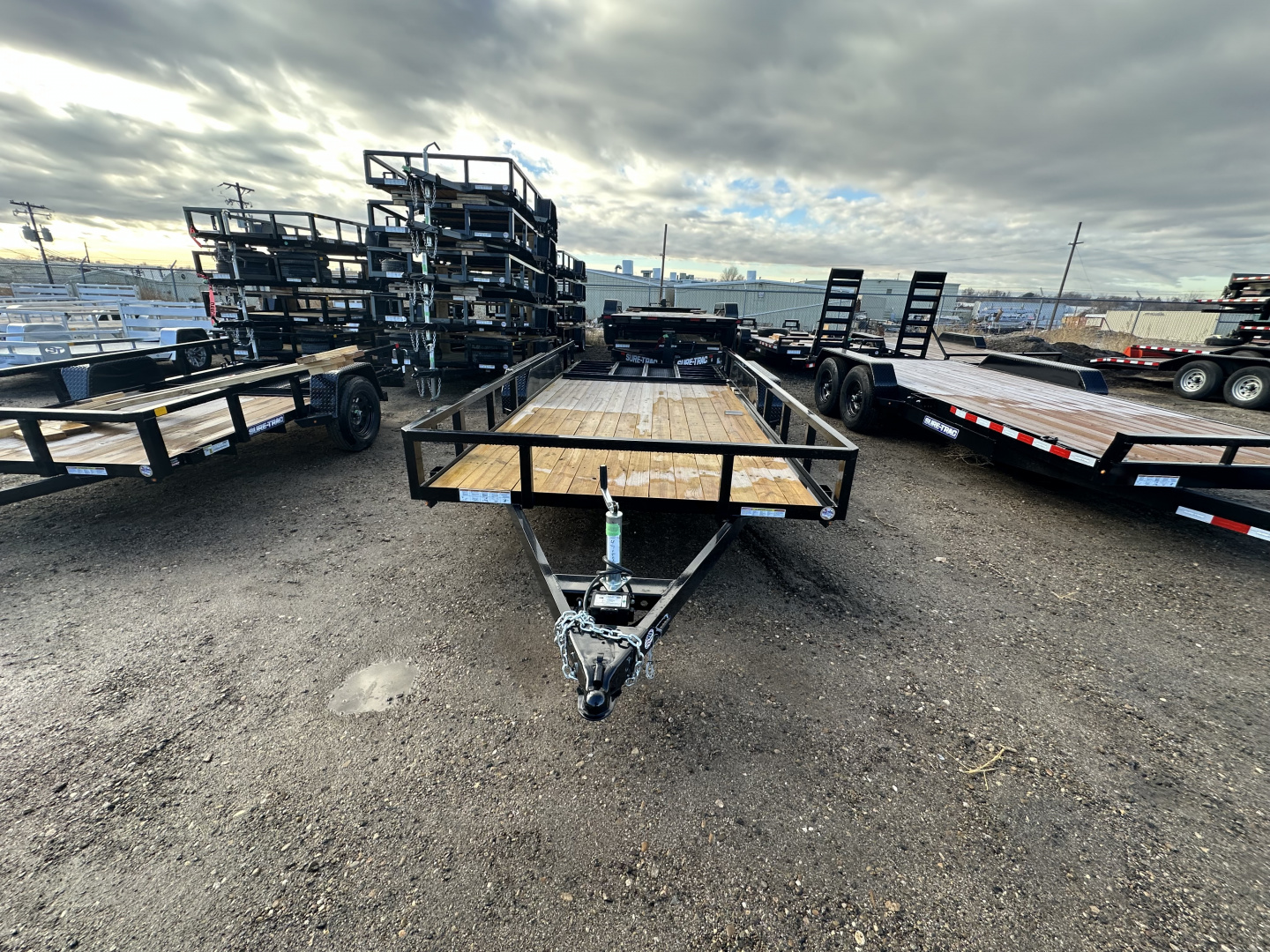 New 2026 Sure-Trac 7X16 7K Tub Top ATV Utility Trailer