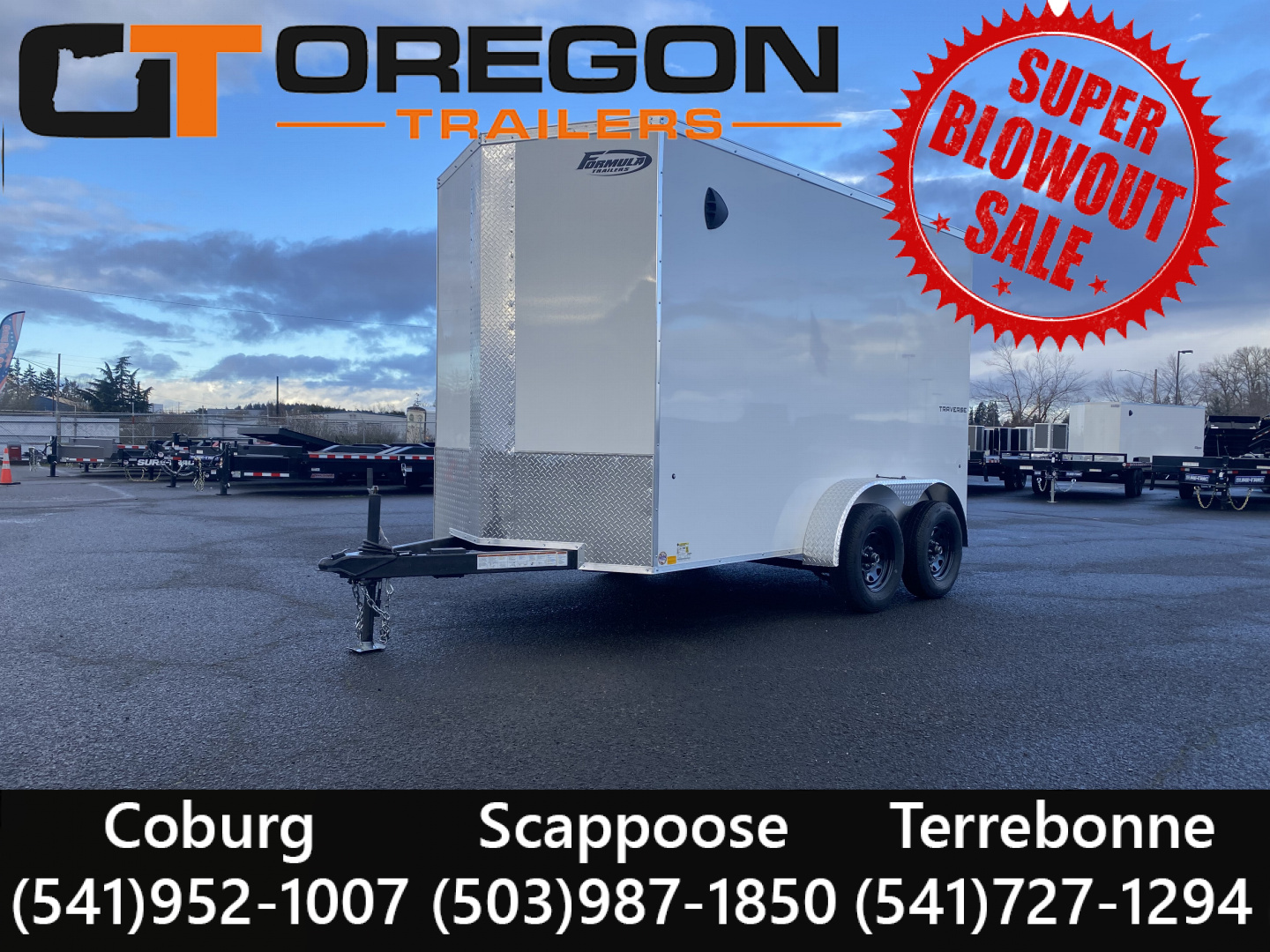 New 2026 Formula Traverse 6x12 Enclosed Trailer +6  Height 7K GVWR