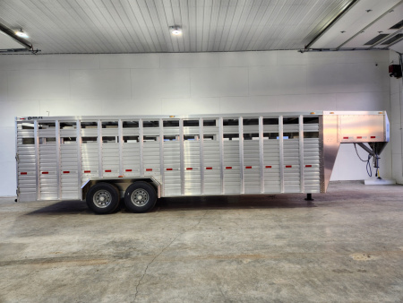 New 2026 Duralite 6'8 x25' Gooseneck Stock Trailer 14K