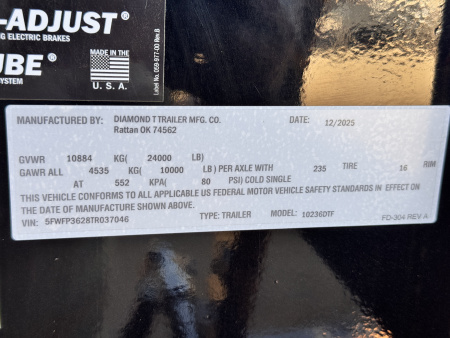 New 2026 Diamond T 8.5-36 Tandem Dual Gooseneck Deckover 24K GVWR