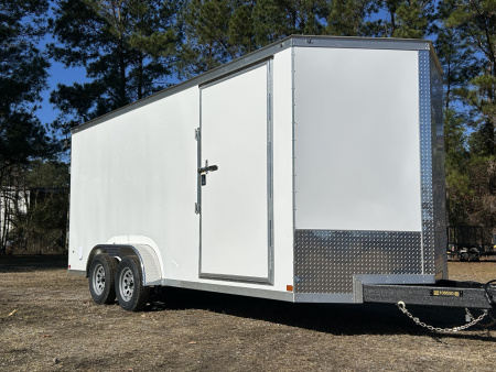 New 2026 Covered Wagon Trailers 7X18 Tandem Axle, #4380 Payload, .030 Skin