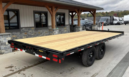 New 2026 Big Tex Trailers 14OE-20STA-S8BK Deckover Trailer With 8ft Pull Out Ramps