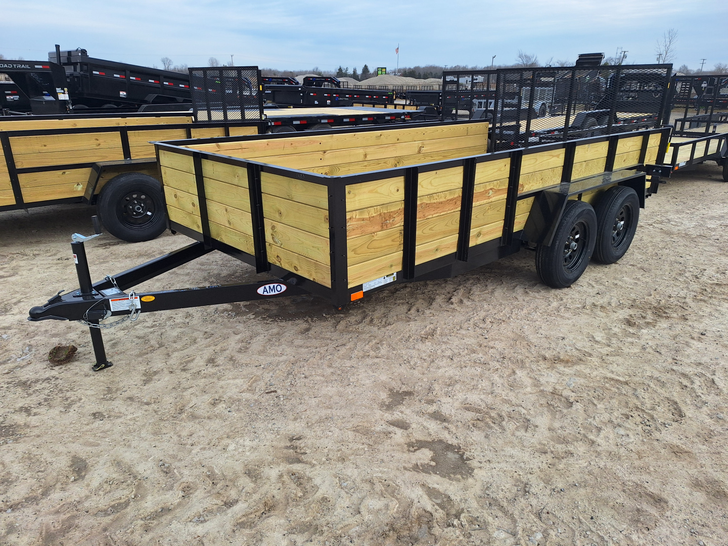New 2026 AMO 82x14 Tandem Axle High Woodside Utility Trailer