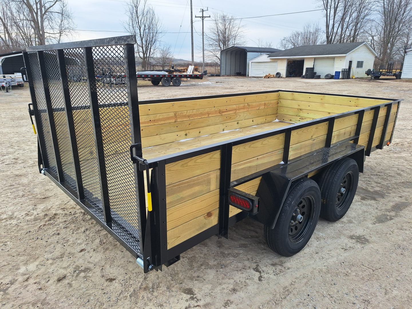 New 2026 AMO 82x14 Tandem Axle High Woodside Utility Trailer