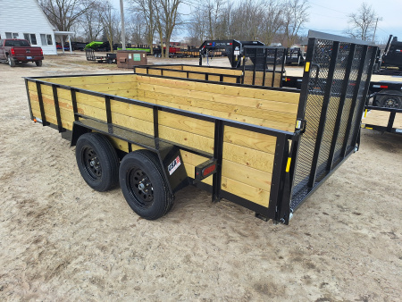 New 2026 AMO 82x14 Tandem Axle High Woodside Utility Trailer