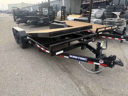 New 2025 Sure-Trac 7X18 14K TILT BED Equipment Trailer
