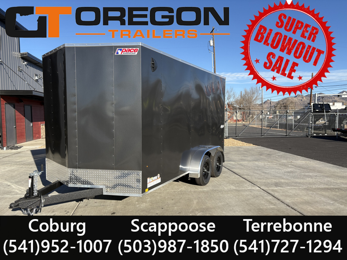 New 7x14 TA 7K Pace American Outback DLX Enclosed Cargo