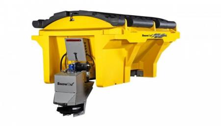 New SnowEx 1.5CY Renegade Helixx P150A Poly Hopper Spreader **w/Lid, Inverted V, & Helixx Auger