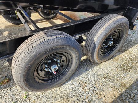 New 2026 PJ Trailers 7X14 DT1 15.4K Low Pro Telescopic Dump Trailer w/ 4' Sides