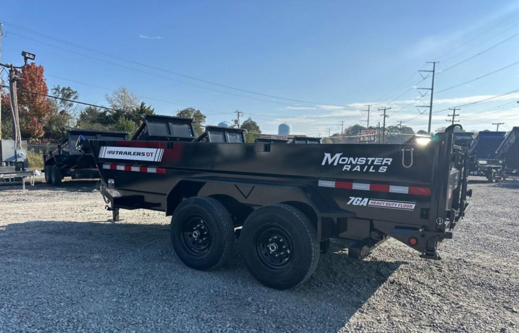 New 2026 PJ Trailers 7X14 DT1 15.4K Low Pro Telescopic Dump Trailer