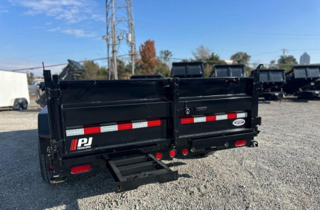 New 2026 PJ Trailers 7X14 DT1 15.4K Low Pro Telescopic Dump Trailer