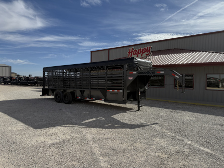 New 2026 Good Guys 6'8 x24' GN Bar Top Livestock Trailer - Wrangler