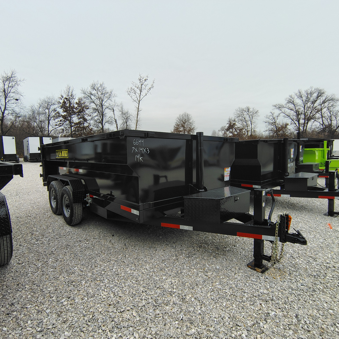 New 2026 U.S Built/Texas Pride Trailers 7x14x3 TA Bumper Pull , 14k axles Dump Trailer
