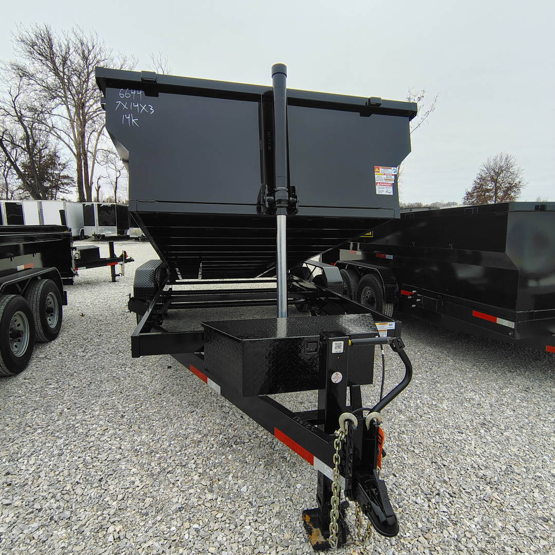 New 2026 U.S Built/Texas Pride Trailers 7x14x3 TA Bumper Pull , 14k axles Dump Trailer