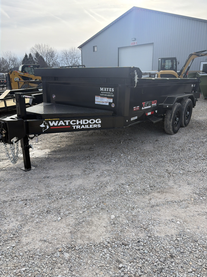 New 2026 Watchdog Trailers PD-14TA7 Dump Trailer 83X14 TA (GVW:14000) BLACK