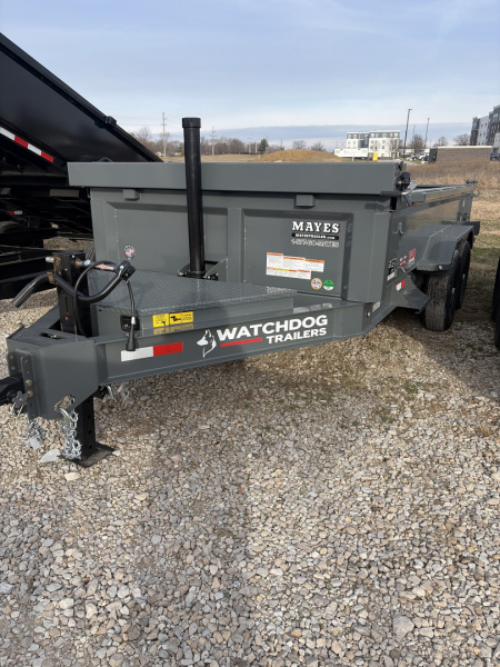 New 2026 Watchdog Trailers PD-14TA7 Dump Trailer 83X14 TA (GVW:14000) BATTLESHIP GREY