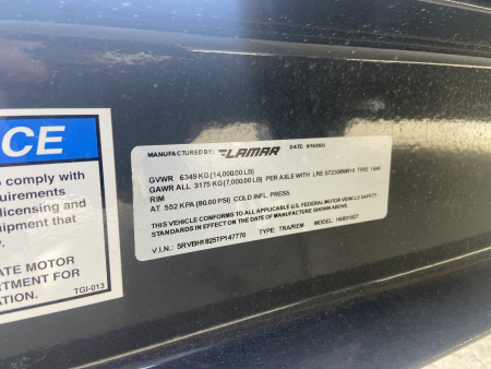 New Lamar Equipment Trailer 83" x 18'