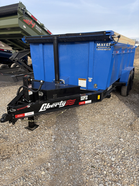 New 2026 LIBERTY LD14K83X14B8TS Dump Trailer 83X14 TA TELESCOPIC (GVW:15400) BLUE AND BLACK