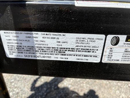 New 2026 Car Mate Trailers 18' 10K Wood Deck Car Hauler