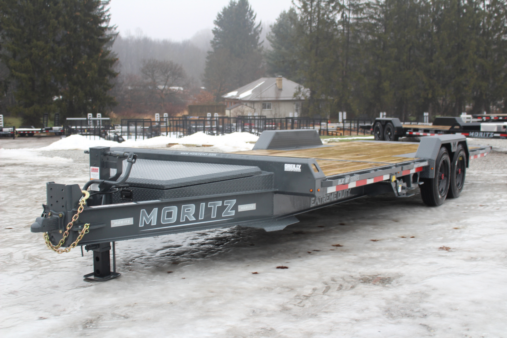 New 2026 Moritz 7' x 16' + 6' Low Pro - Gravity Tilt - Tilt Trailer - 22900# GVW