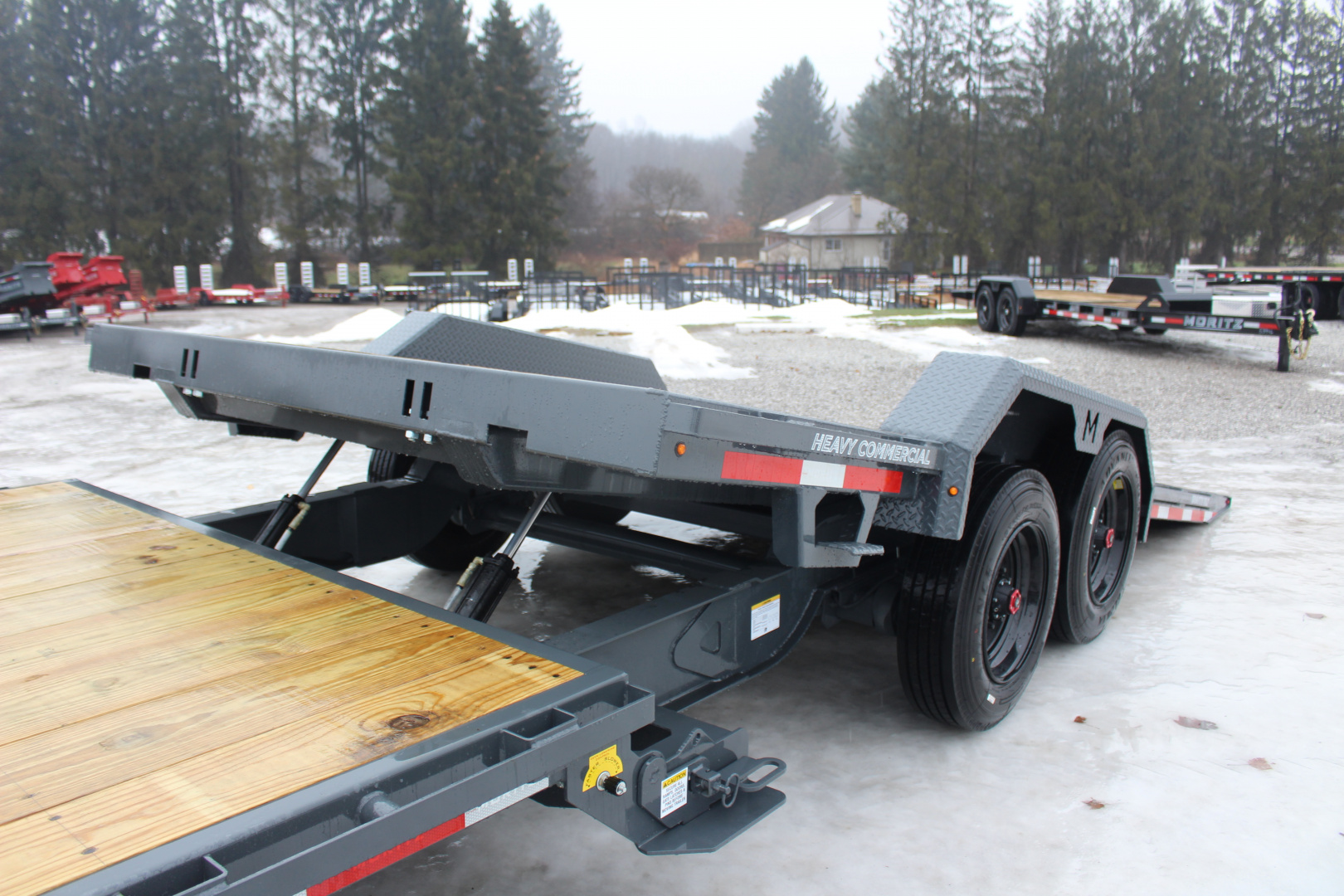 New 2026 Moritz 7' x 16' + 6' Low Pro - Gravity Tilt - Tilt Trailer - 22900# GVW