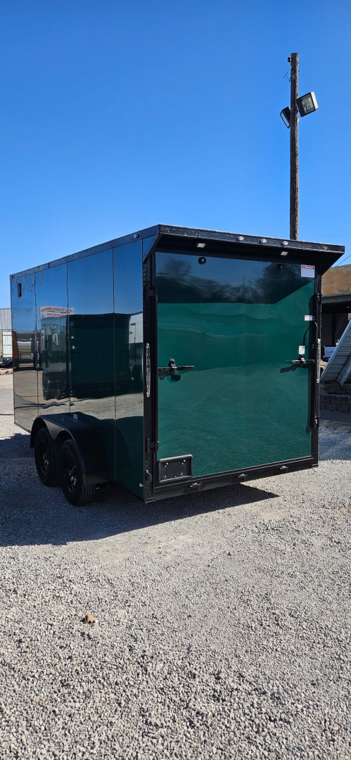 New 2026 Family Trailer 6x12 Tandem Axles Cargo / Enclosed Trailer-Screwless Exterior-Blackout Pkg-Rear Spoiler