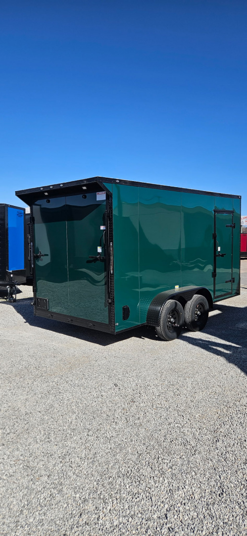 New 2026 Family Trailer 6x12 Tandem Axles Cargo / Enclosed Trailer-Screwless Exterior-Blackout Pkg-Rear Spoiler