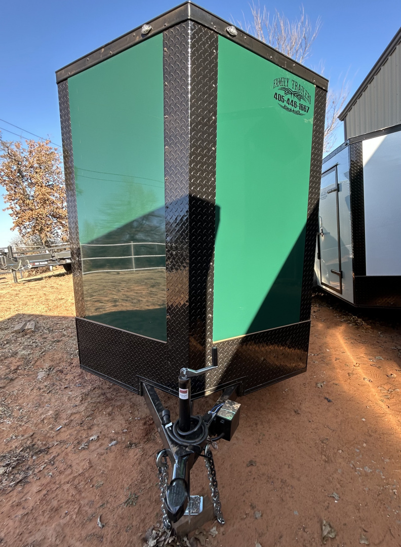 New 2026 Family Trailer 6x12 Tandem Axles Cargo / Enclosed Trailer-Screwless Exterior-Blackout Pkg-Rear Spoiler