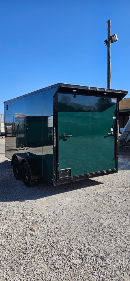 New 2026 Family Trailer 6x12 Tandem Axles Cargo / Enclosed Trailer-Screwless Exterior-Blackout Pkg-Rear Spoiler