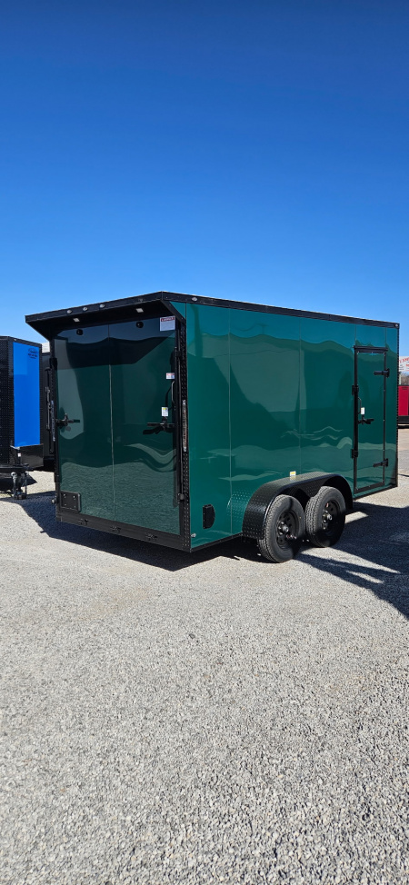 New 2026 Family Trailer 6x12 Tandem Axles Cargo / Enclosed Trailer-Screwless Exterior-Blackout Pkg-Rear Spoiler