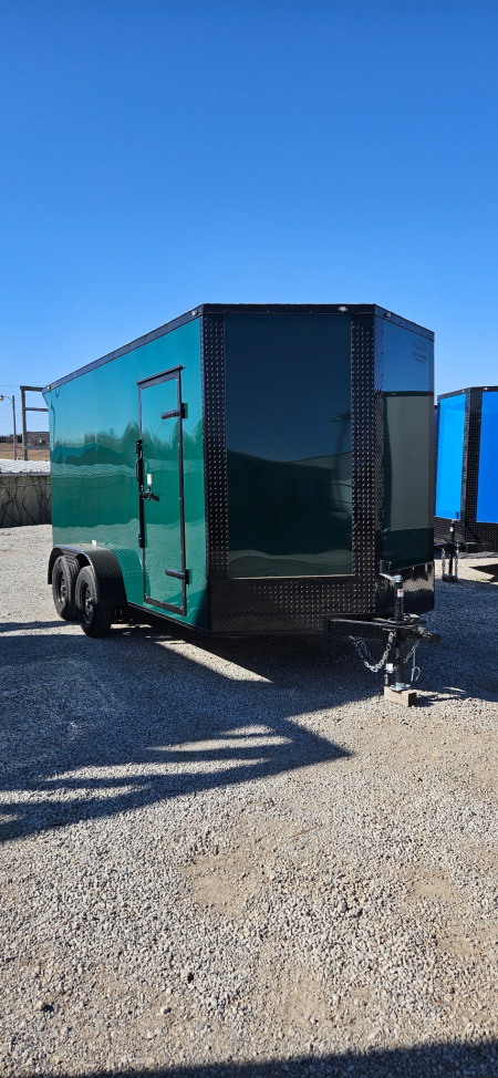 New 2026 Family Trailer 6x12 Tandem Axles Cargo / Enclosed Trailer-Screwless Exterior-Blackout Pkg-Rear Spoiler