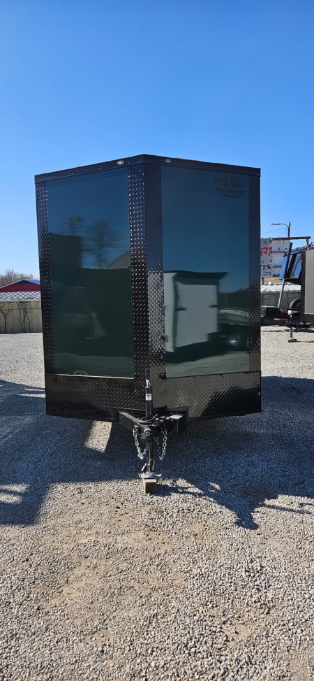 New 2026 Family Trailer 6x12 Tandem Axles Cargo / Enclosed Trailer-Screwless Exterior-Blackout Pkg-Rear Spoiler